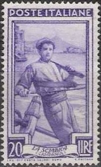 Italia 1950 Scott 557 Sello º Oficios La Sciabica Campania 20L Timbre Italie Italy Stamp Francobollo 